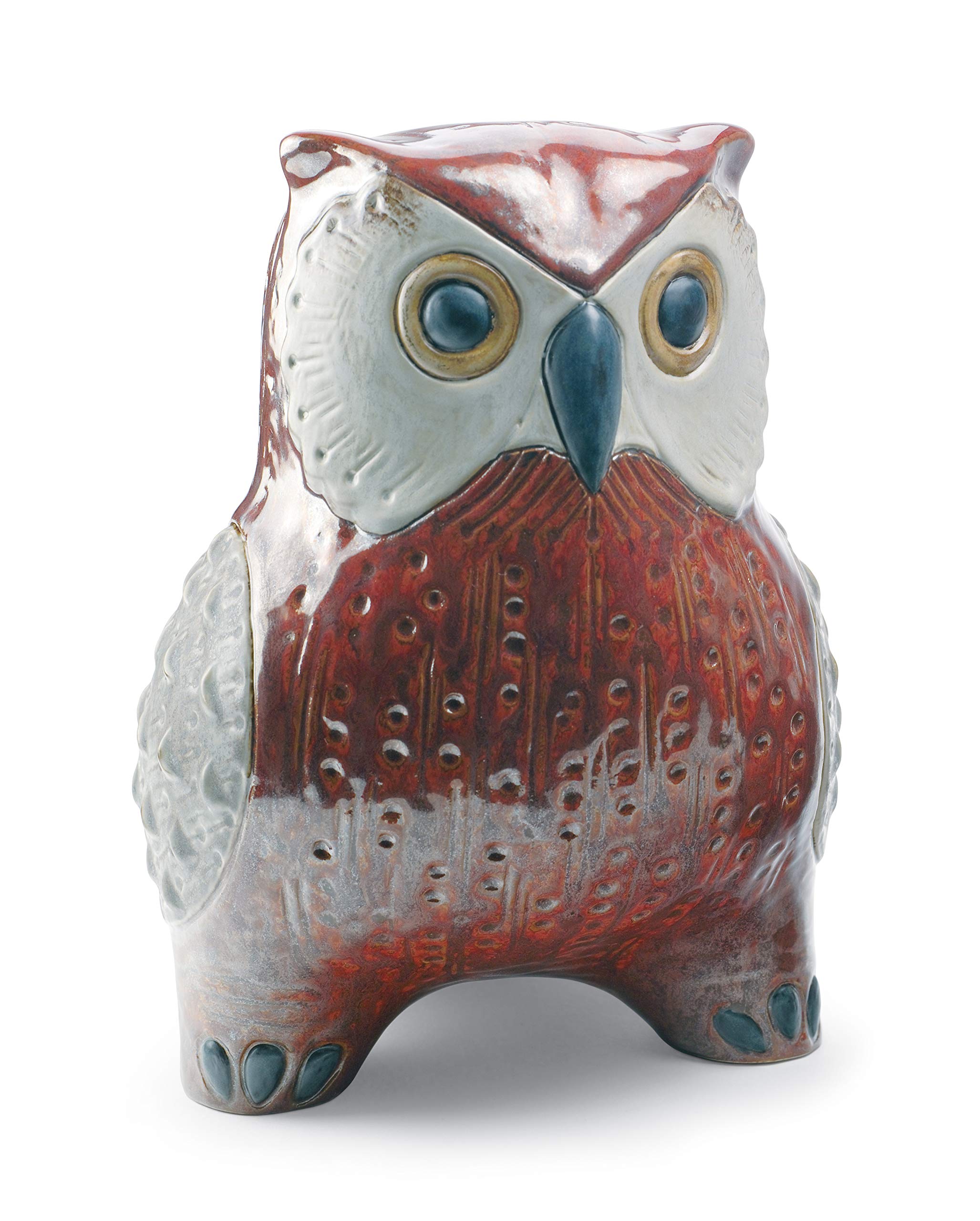 Amazon.co.jp: LLADR☆ フクロウの置物 大型モデル 赤磁器 ビッグ